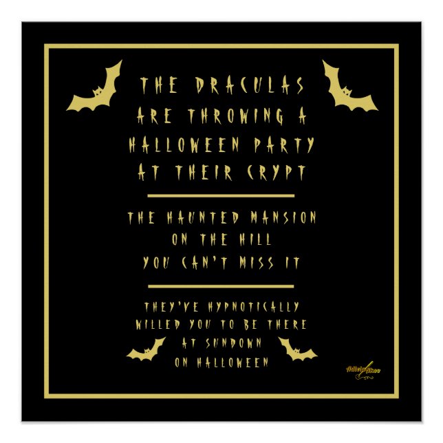 Poster brillante de Halloween dimitido por el poet (Anverso)
