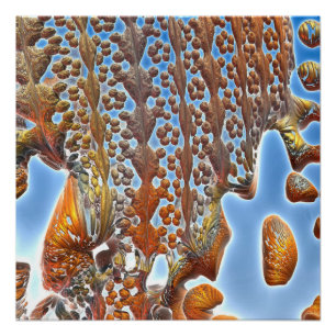 Poster brillante de la piscina de rock abstracto