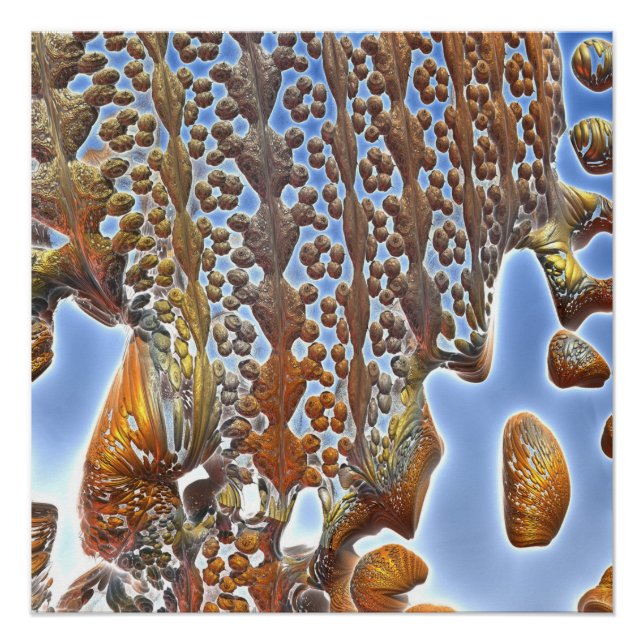 Poster brillante de la piscina de rock abstracto (Anverso)