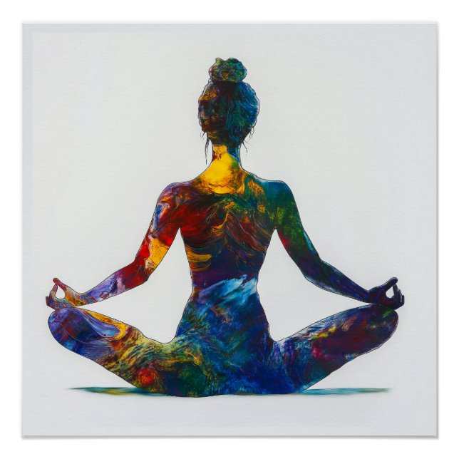 Poster brillante de Lotus Pose (Anverso)
