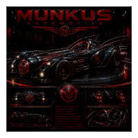 póster brillante de Munkus/automóvil/patrulla noct