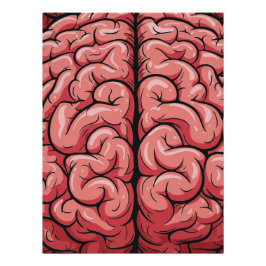Póster brillante de patrón cerebral
