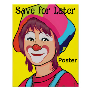 Póster Brillante de Payaso