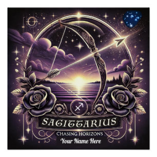 Poster brillante de Sagittarius "persiguiendo hori