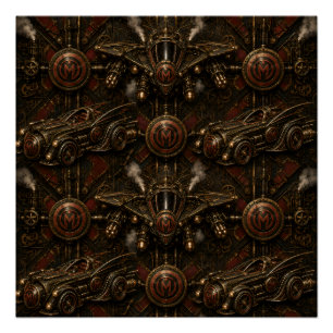 póster brillante de steampunk de Munkus / patrulla