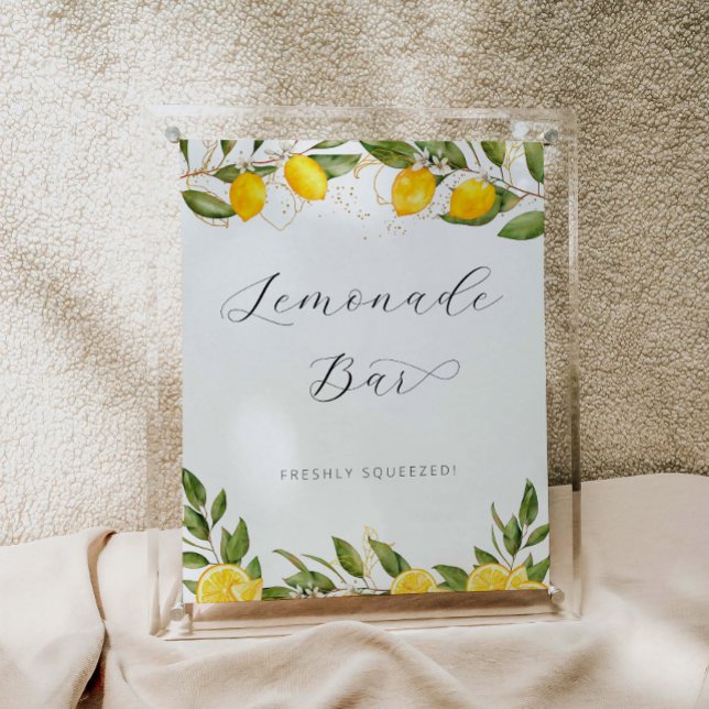 Póster Brillante ducha de bebé de limón de verano Bar de  (Subido por el creador)