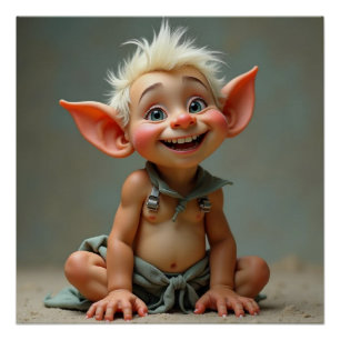 Póster brillante Hodge Baby Troll