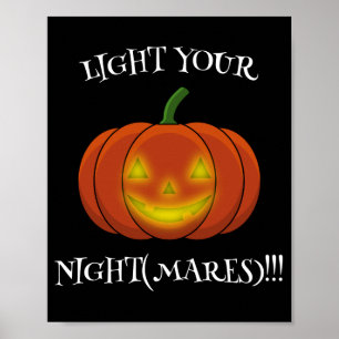 Póster Brillante Jack-o'-Lantern - Enciende tus pesadilla
