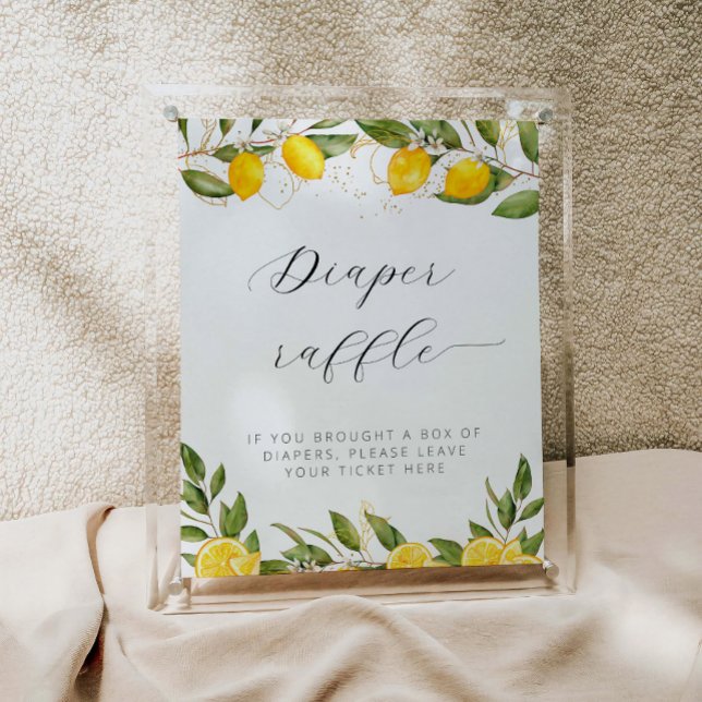 Póster Brillante Lemon Baby Shower Diaper Raffle (Subido por el creador)
