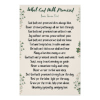 Poster brillante lo que Dios prometió