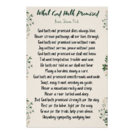 Poster brillante lo que Dios prometió