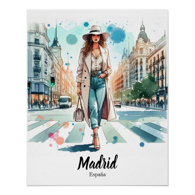 Póster brillante Madrid (Anverso)