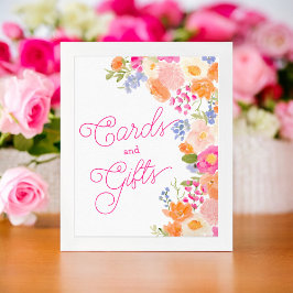 Póster Brillante moda de verano flores silvestres floral 