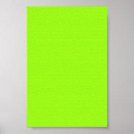 Póster Brillante Neon Chartreuse fondo verde sobre un Pos