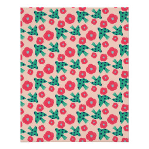 poster brillante Pattern_8_camellia y bird_2