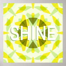 Póster Brillante Sunny Yellow Green Shine Star Motivación