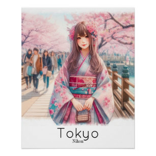 Póster brillante Tokyo