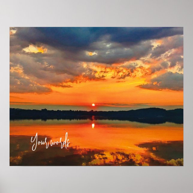 Póster Brillantes nubes brillantes al amanecer (Frente)