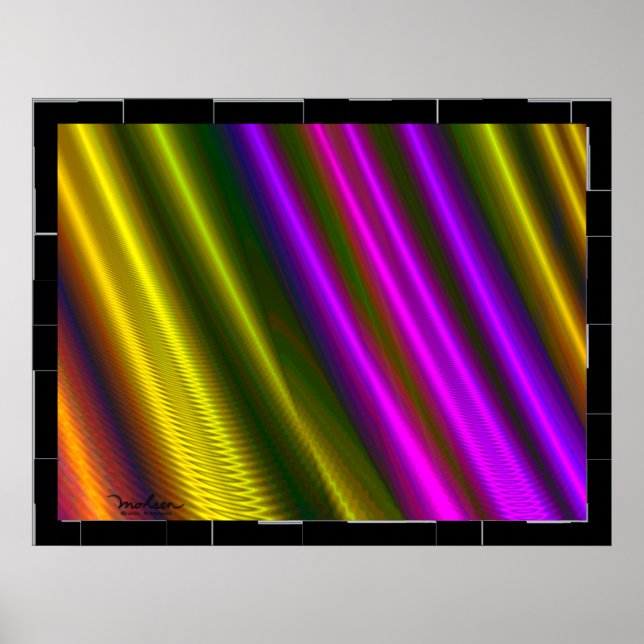 Póster Brillantes rollos Metalizado en movimiento (Frente)