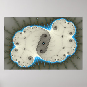 Póster Brillo azul - Poster fractal