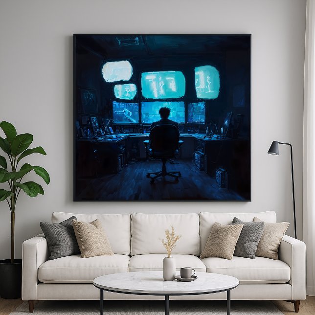 Póster Brillo computacional - Diseño de silueta oscura (Subido por el creador)