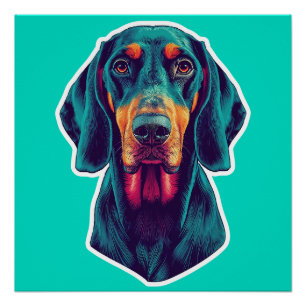Póster Brillo Leal – Arte Pop del Vibrante Bluetick Coonh