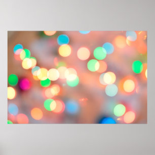 Póster Brillo luminoso de bokeh
