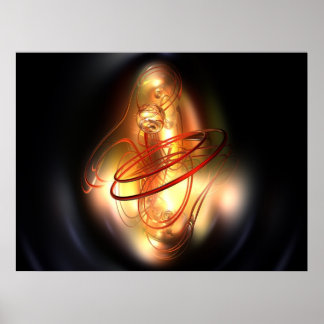 Póster Brillo rojo amarillo