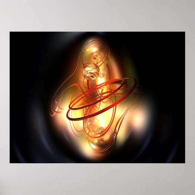 Póster Brillo rojo amarillo (Frente)