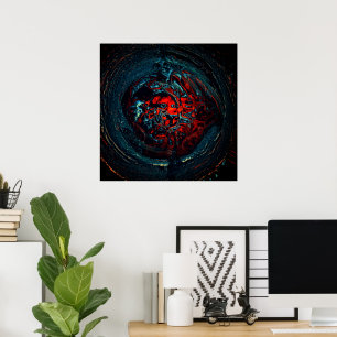 Póster Brillo rojo del Océano Inferno