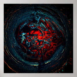 Póster Brillo rojo del Océano Inferno