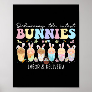 Póster Brindar A Los Bunnies Más Cuidadosos La Labor De P