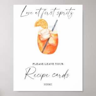 Póster Brindis de desayuno nupcial - Tarjeta de receta aq