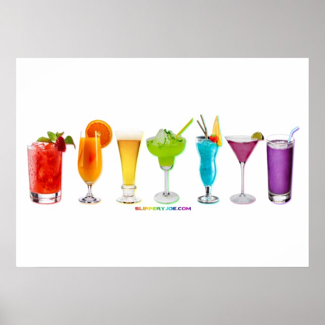 Póster Brindis de SlipperyJoe's bebida alcohol cóctel org (Frente)
