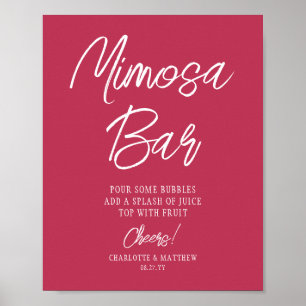 Póster Brindis en el bar de Mimosa con guión moderno Viva
