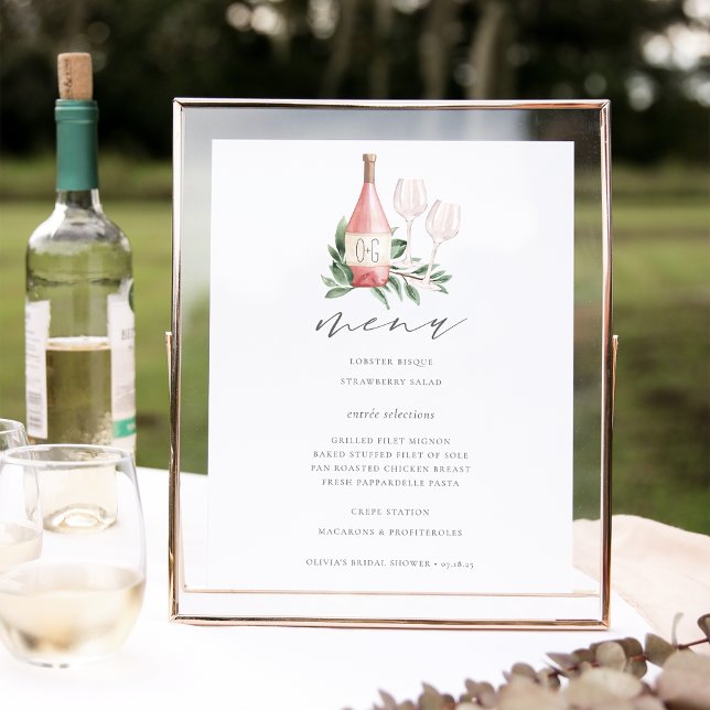 Póster Brindis por el menú de eventos de boda o ducha (Subido por el creador)