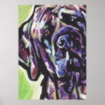 Póster Brindle English Mastiff Bright Pop Art Poster<br><div class="desc">Aquí hay un maravilloso,  brillante,  divertido,  tributo a tu mejor amigo y raza favorita - el Mastiff! de una pintura original de Lea</div>