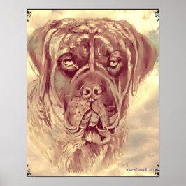 Póster Brindle Mastiff Poster por Carol Zeock