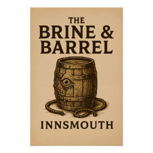 Póster Brine & Barrel - Una tradición de Innsmouth