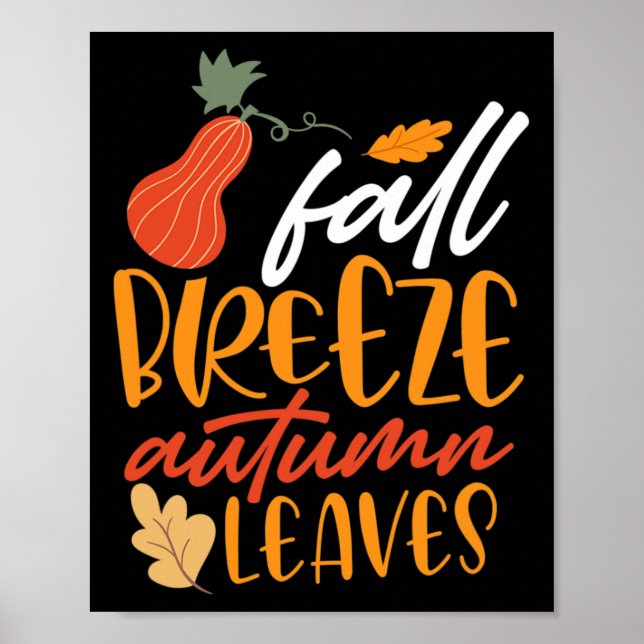 Póster Brisa Caída Y Hojas De Otoño (Frente)