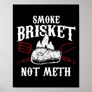 Póster Brisket Ahumado No - Regalo Divertido de Carne a l