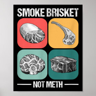 Póster Brisket Smoke no es gracioso Brisket Bbq Grill