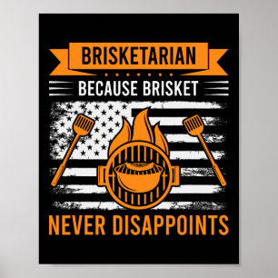 Póster Brisketarian porque Brisket nunca decepciona - B
