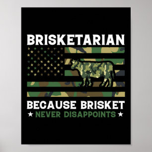 Póster Brisketarian porque Brisket nunca decepcionó a Shi