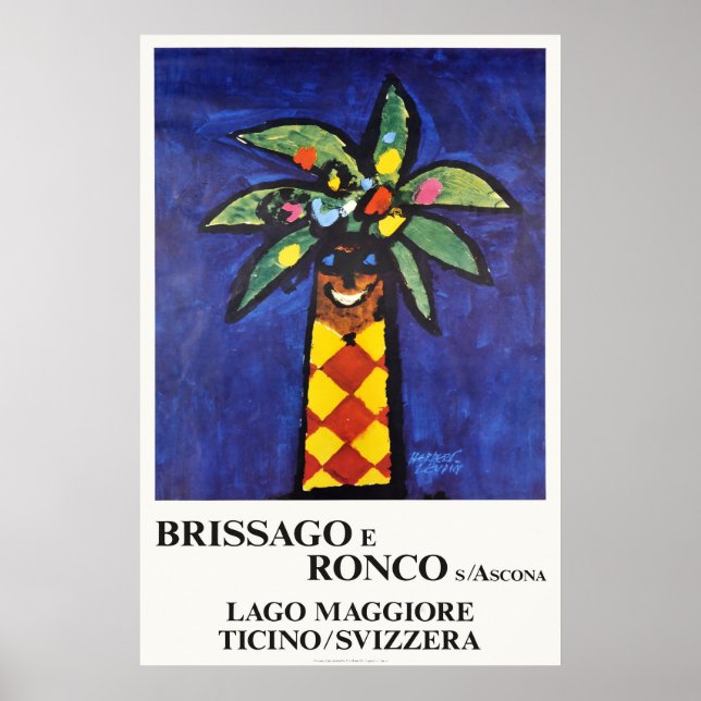 Póster Brissago e Ronco s Ascona, Suiza, Viajes (Frente)