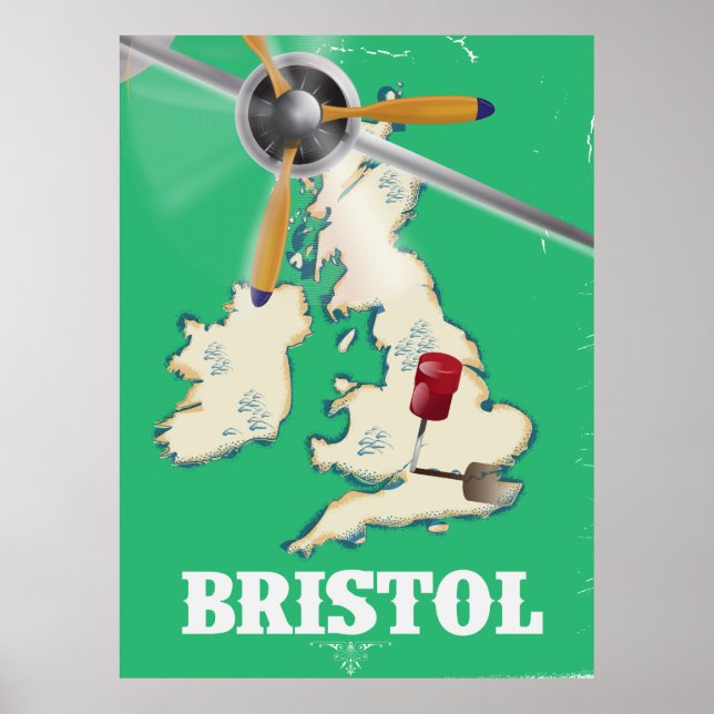 Póster Bristol Vintage Travel poster (Frente)