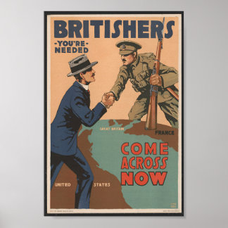 Póster Británicos que necesitas para la propaganda de la 