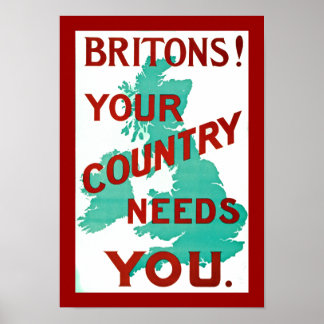 Póster ¡Británicos! Tu país te necesita