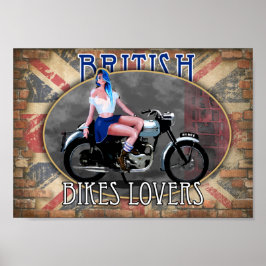 Póster british bike lovers