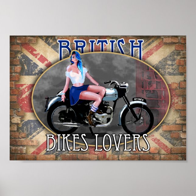 Póster british bike lovers (Frente)